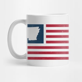 Vintage Arkansas USA Flag // Retro American Flag Stars and Stripes Mug